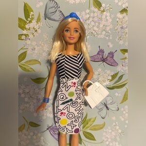 Barbie Doll with Black and White Dress